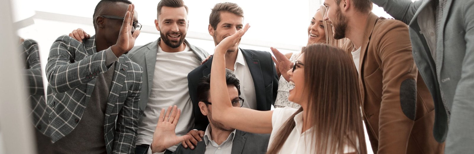professional business team waiting for online results Happy and Satisfied Clients